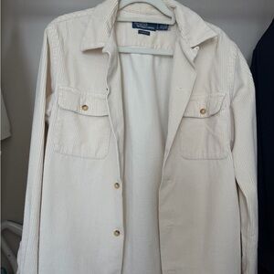 Ralph Lauren Ivory Corduroy Shirt Jacket